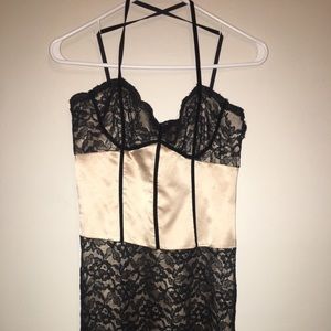 Silk and lace Fitted Dress